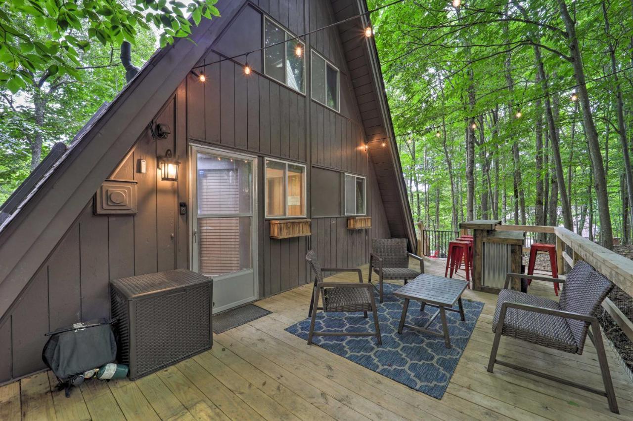 A-Frame Cabin With Hot Tub 1 Mi To Beech Mountain! Eksteriør billede