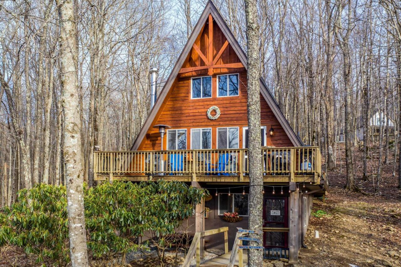 A-Frame Cabin With Hot Tub 1 Mi To Beech Mountain! Eksteriør billede